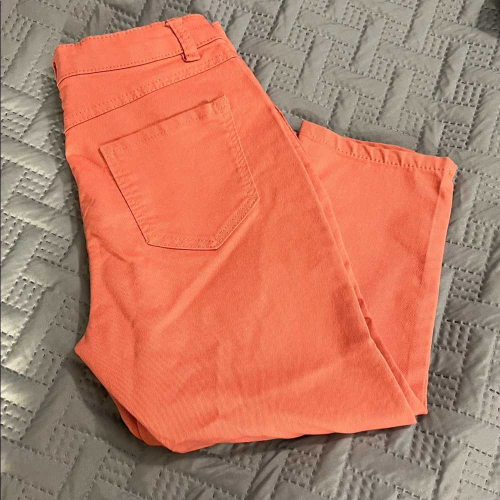 Melon capri-crop jeans